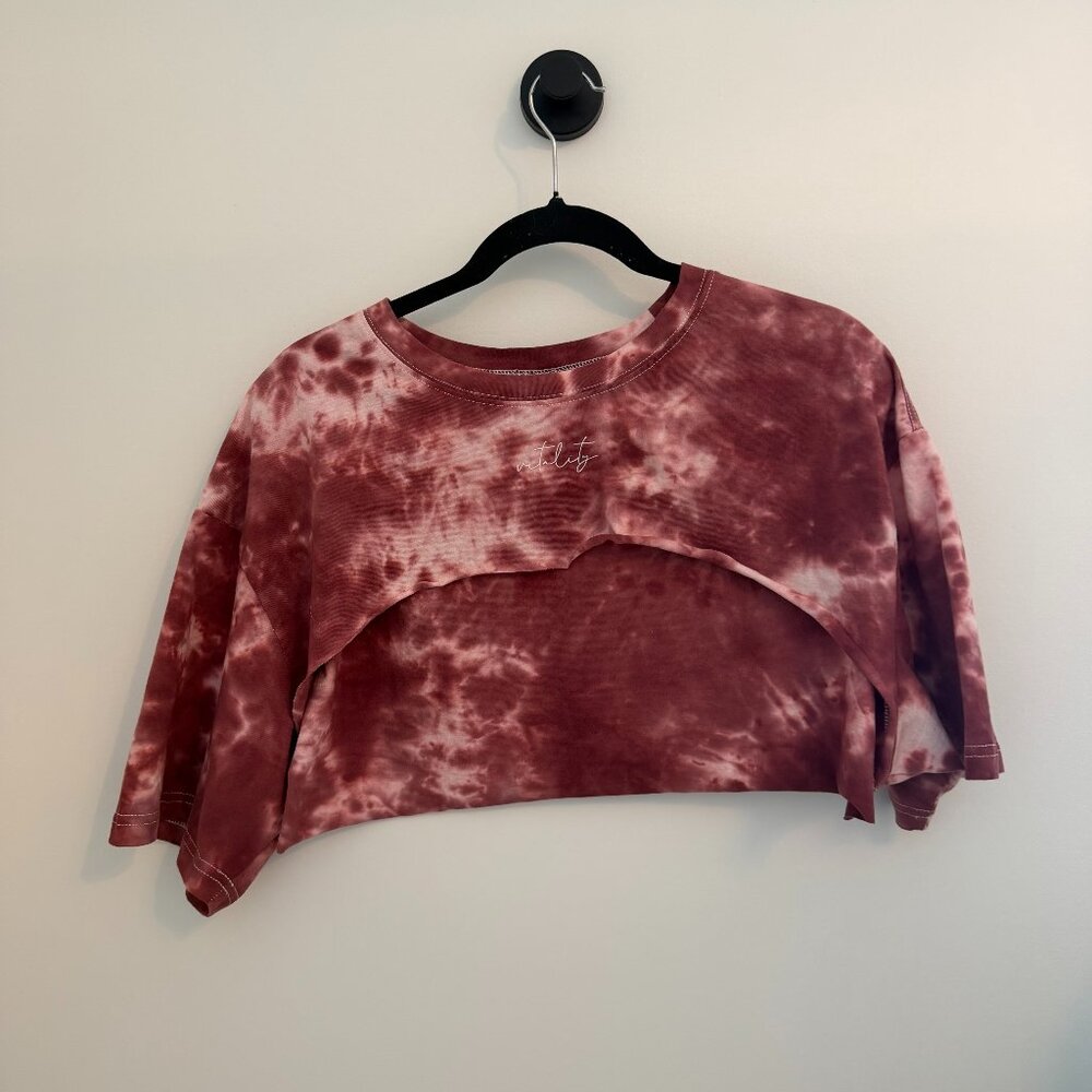 Vitality Cropped T-Shirt Tie Dye Graphic Crop Top Size Medium